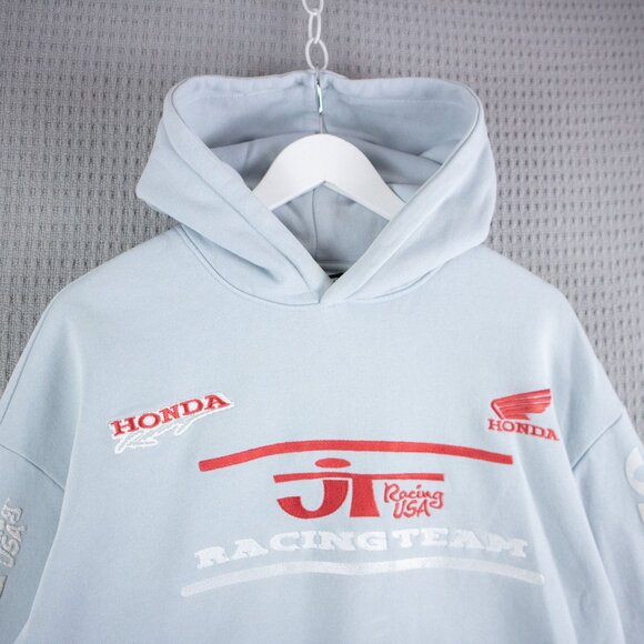 Bershka x Honda Graphic Print Hoodie Blue S - Picture 4 of 8
